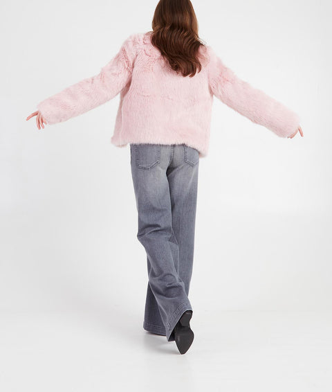 Giacca in eco pelliccia "Cozy" #pink