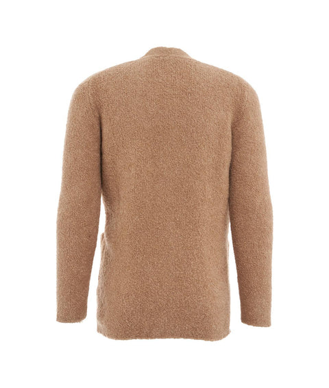 Cardigan in misto lana #marrone