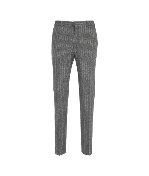 Pantaloni gessati #grigio