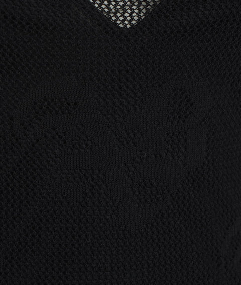 Mini abito con logo #nero