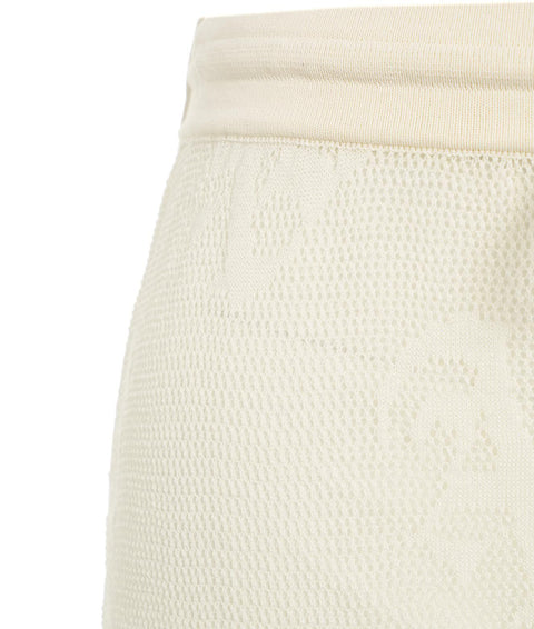 Pantaloni a mesh "Gotic" #bianco