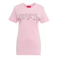 T-shirt con logo in strass #rosa