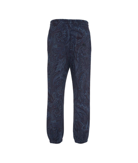 Pantaloni da jogging con stampa paisley #blu