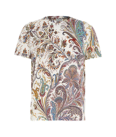 T-shirt con stampa paisley #multicolore