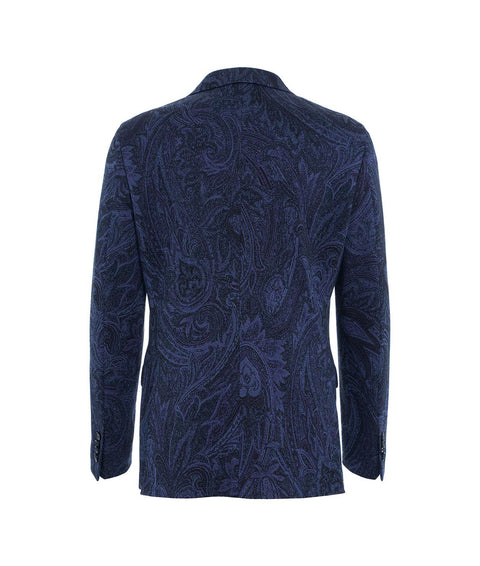 Etro Paisley print blazer Blue Man
