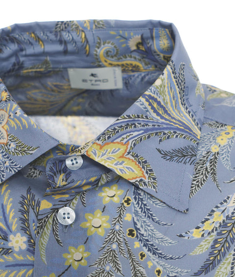 Camicia con stampa floreale #blu