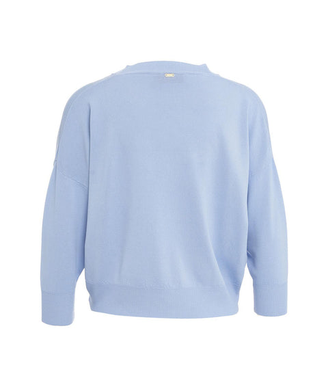 Pullover in maglia #blu