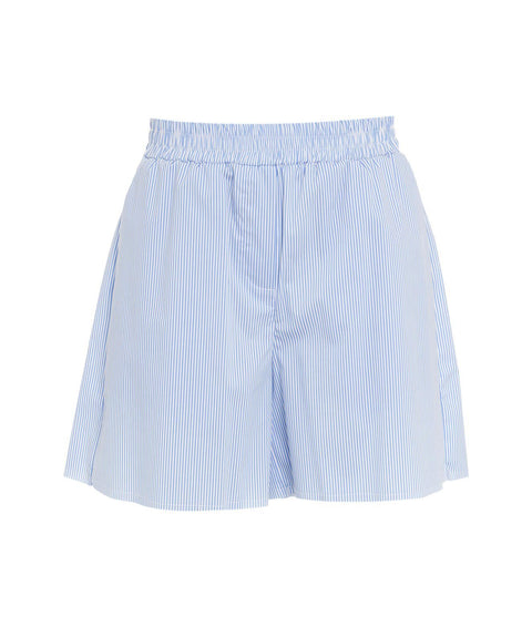 Pantaloncini con strisce a contrasto #blu