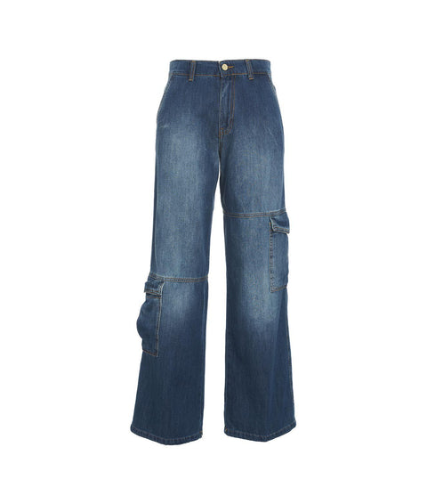 Jeans cargo #blu