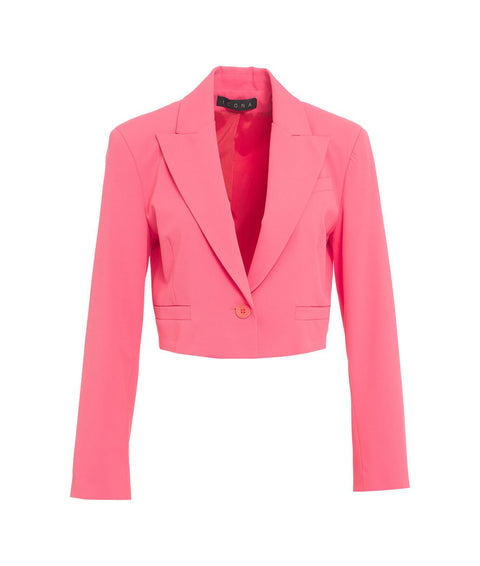Cropped blazer #pink