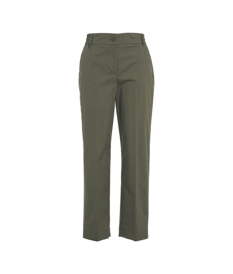 Pantaloni con fascia elastica in vita #verde