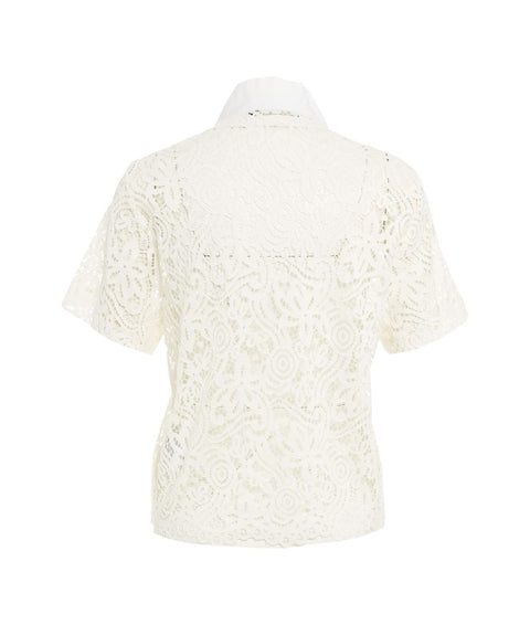 Blusa in pizzo #bianco