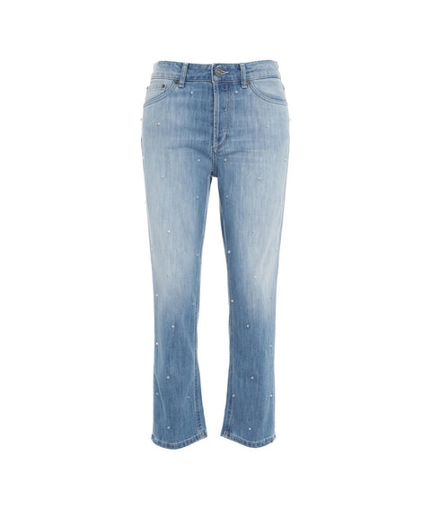 Jeans con strass "Koons" #blu