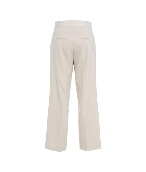 Pantaloni con pieghe #bianco
