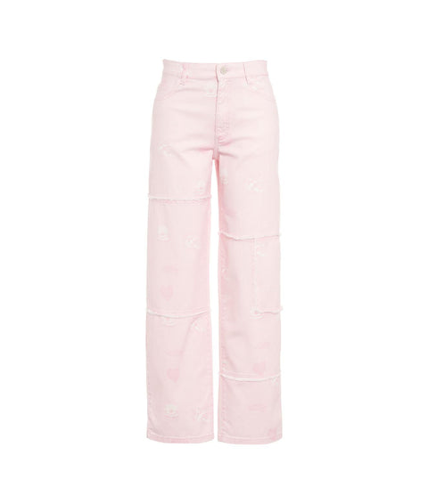 Jeans "Noelle" con frange #rosa