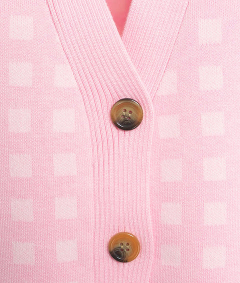 Cardigan "Cissi" con logo in ricamo #pink