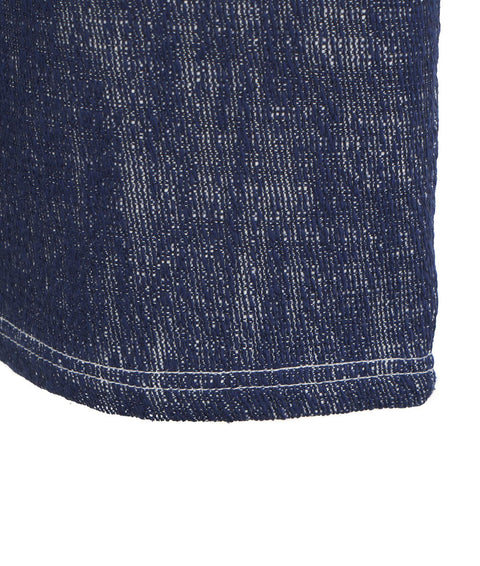 Pantalone "Nula" con tasca a frange #blu