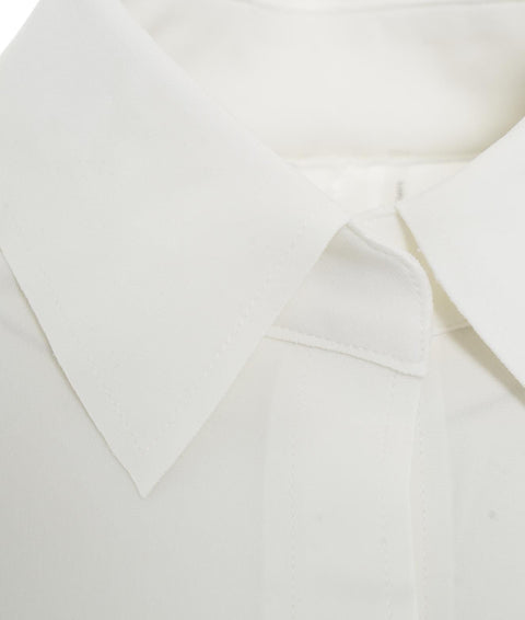 Camicia con abbottonatura nascosta #bianco