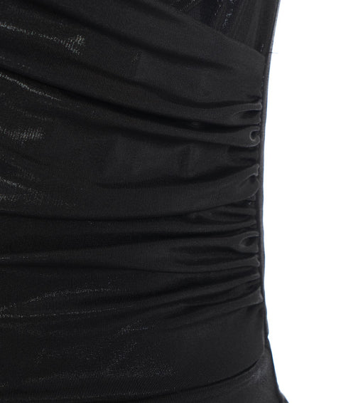 Mini abito drappeggiato #nero