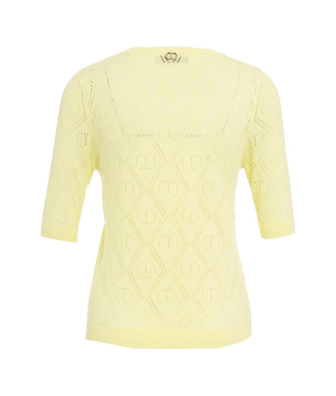T-shirt a maglia #giallo