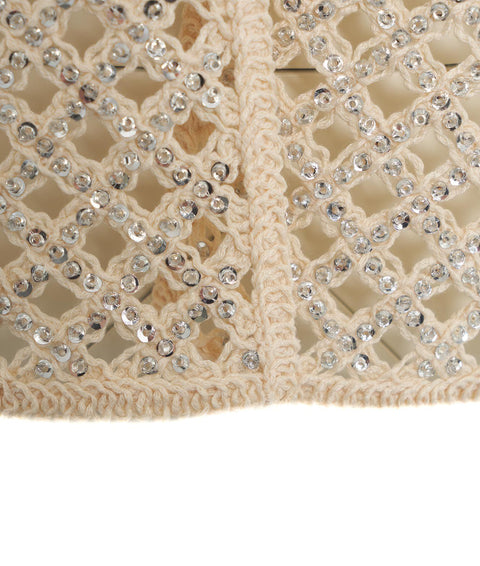 Giacca con strass #beige