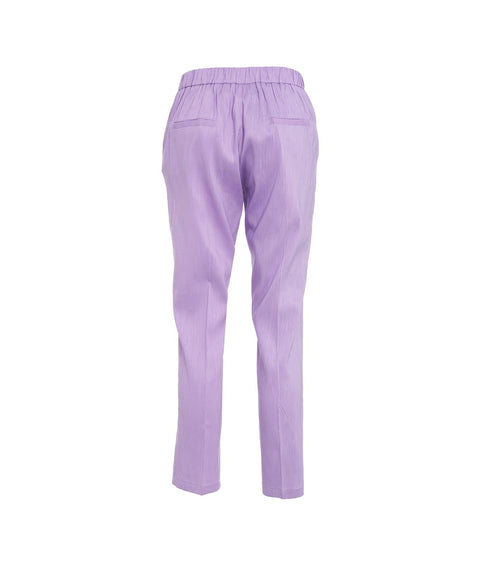 Pantaloni in misto lino #viola