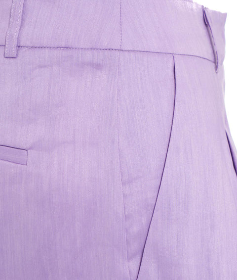 Pantaloncini in lino #viola
