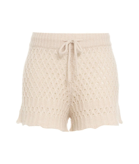 Shorts in maglia #beige