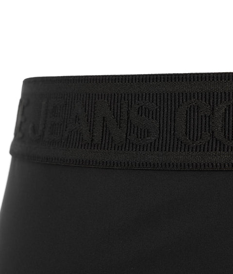 Pantaloncini con scritta logo #nero