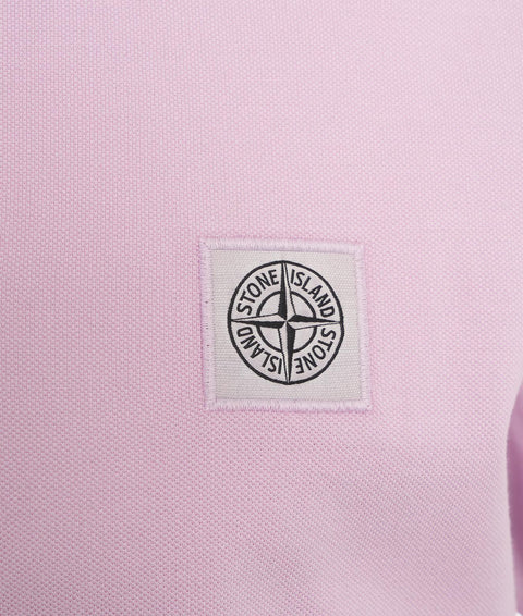 Polo con logo patch #rosa