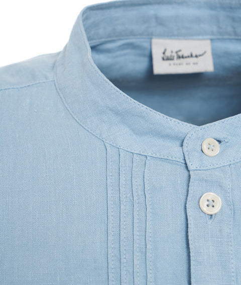 Camicia di lino "Lubarnay" #blu