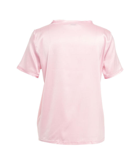 T-shirt in seta #rosa