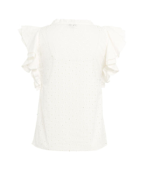 Camicetta in broderie anglaise #bianco