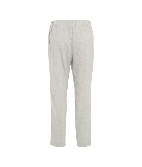 Pantaloni con elastico in vita #grigio