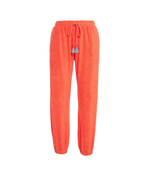 Pantaloni jogger in spugna #arancione