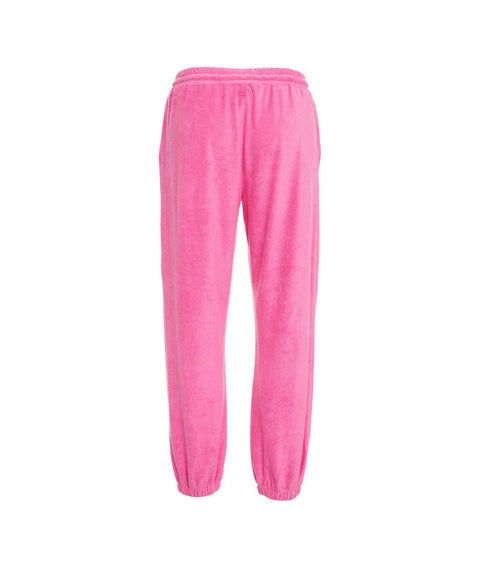 Pantaloni jogger in spugna #pink