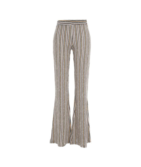 Pantaloni svasati in misto lino #multicolore
