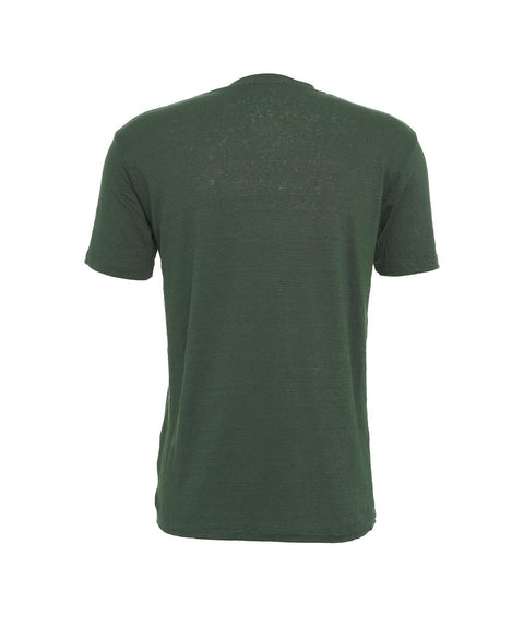 T-shirt in lino #verde
