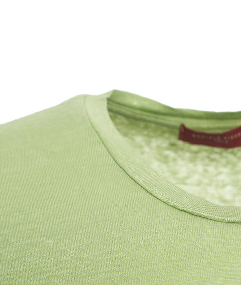 T-shirt in lino #verde