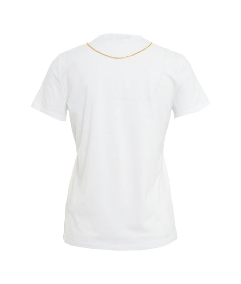 T-shirt con collana logata #bianco