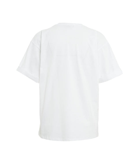 Maglietta con scritta logo #bianco