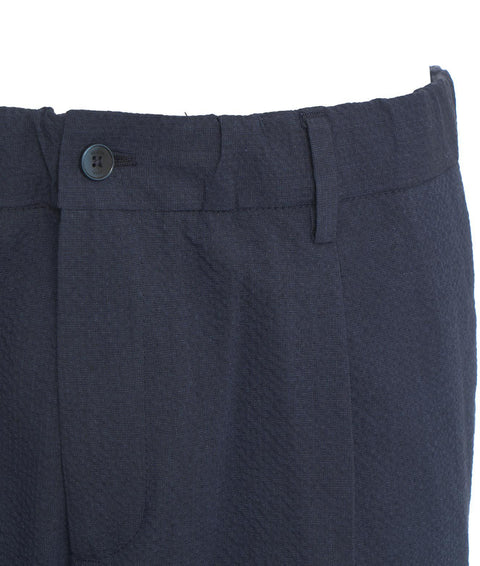 Pantaloni in seersucker "Isolas" #blu