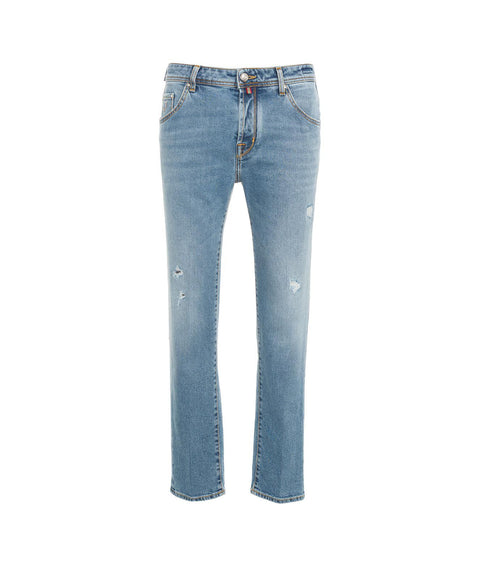 Slim carrot jeans "Scott" #blu