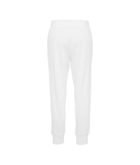 Pantaloni jogger con logo ricamato #bianco