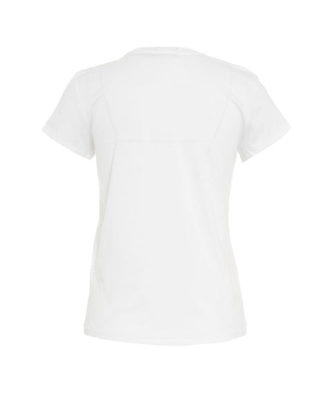 T-shirt with embroidered logo #bianco