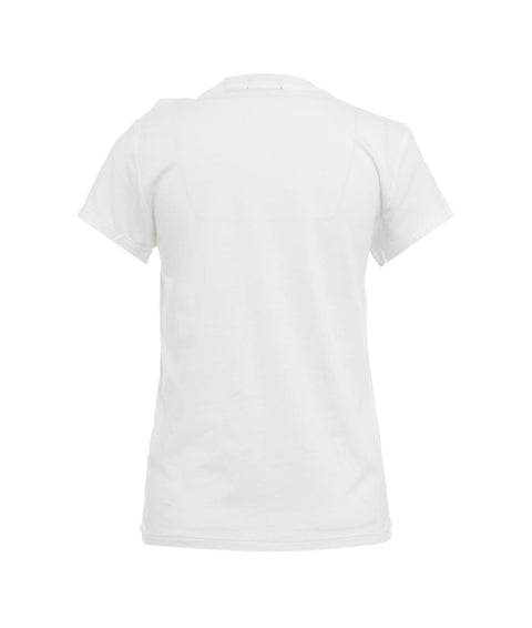 T-shirt con logo ricamato #bianco