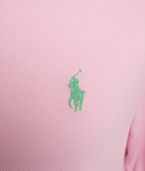 Polo con logo ricamato #pink