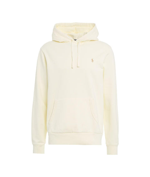 Hoodie with embroidered logo #bianco
