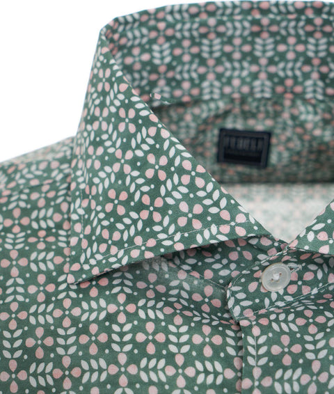 Shirt "Sean" with floral print #verde
