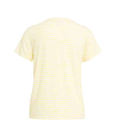 T-shirt con motivo a righe #giallo